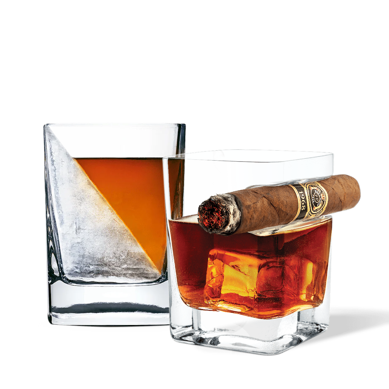 Whiskey Wedge + Cigar Glass Bundle